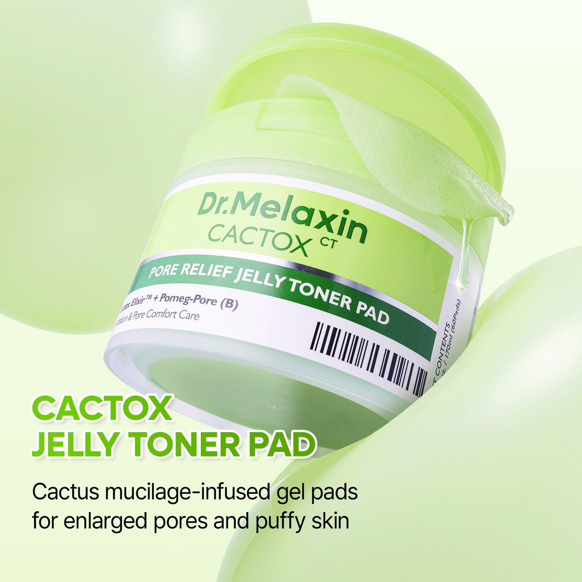 [CLEARANCE SALE] CACTOX Pore Relief Jelly Toner 60 Pads  & Serum Mist Duo